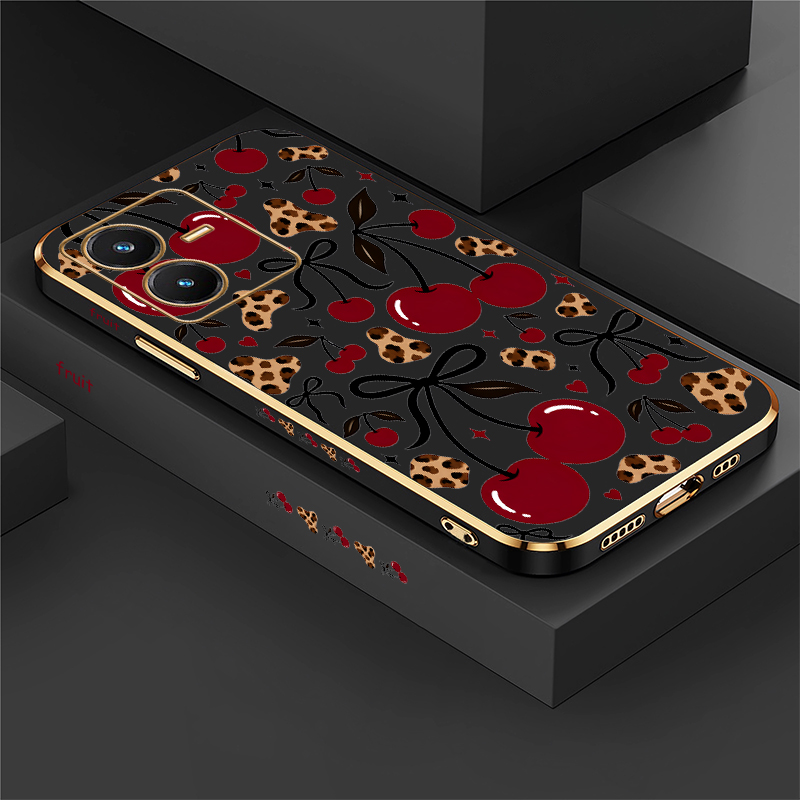 Vivo Y28 - Coque imprimée motif cerise pour Vivo