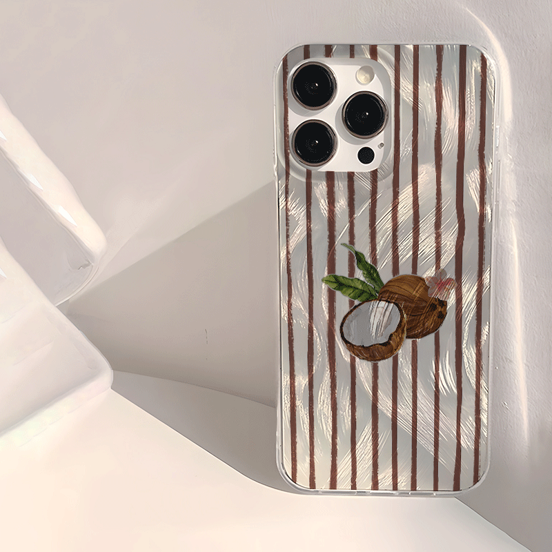 Samsung Galaxy A55 - Coque de téléphone verticale marron texture