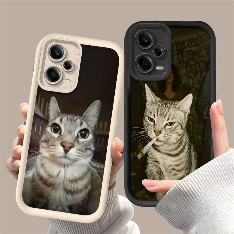 Xiaomi Redmi Note 14 - Coque de téléphone tendance motif chat