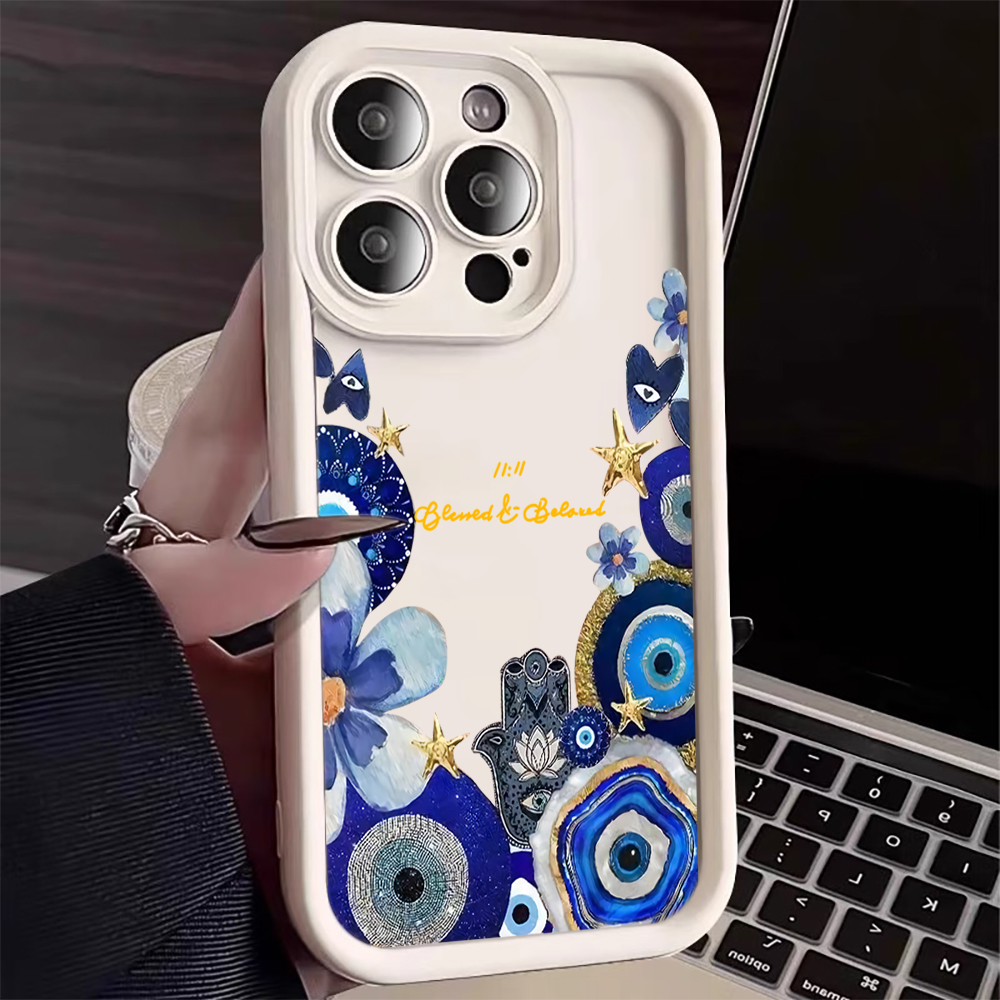 Coque bleue motif œil porte-bo - Samsung Galaxy A55 avis et prix