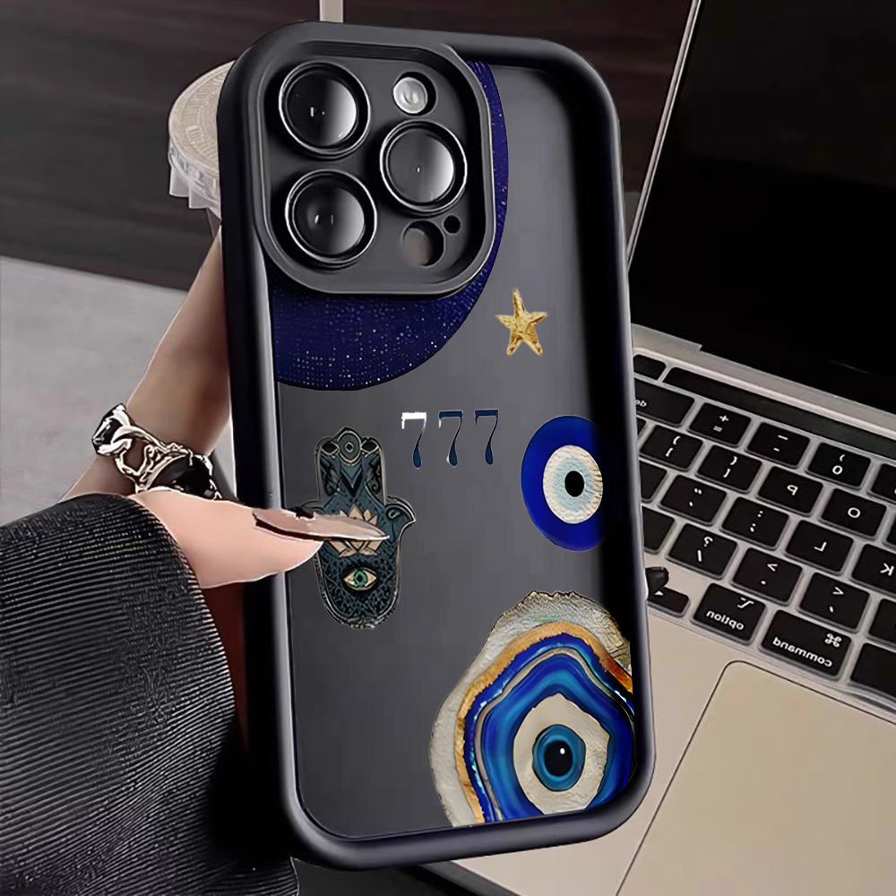 Coque bleue motif œil porte-bo - Samsung Galaxy A55 avis et prix