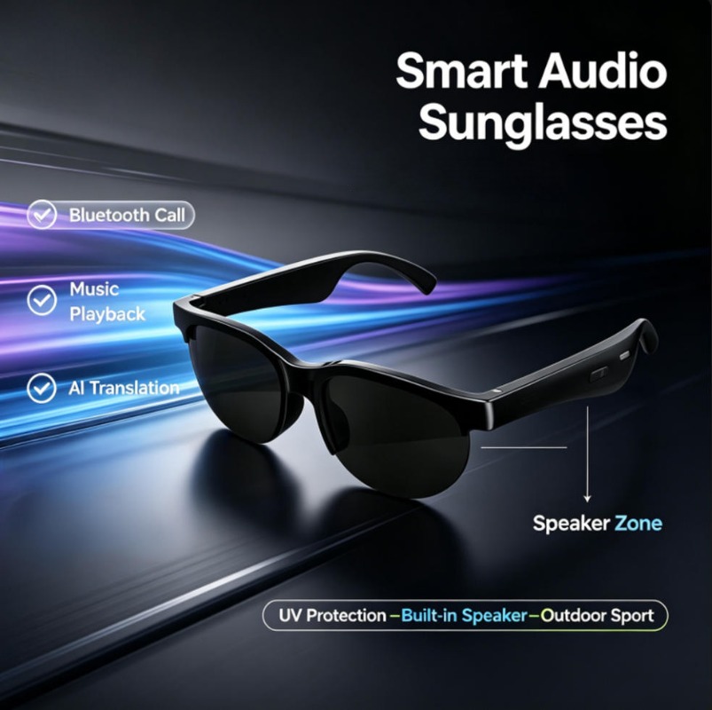 Lunettes de soleil audio intel - Smart Glasses Lens avis et prix